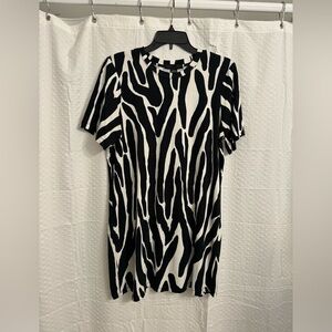 Sanctuary Zebra Print T-Shirt Mini Dress